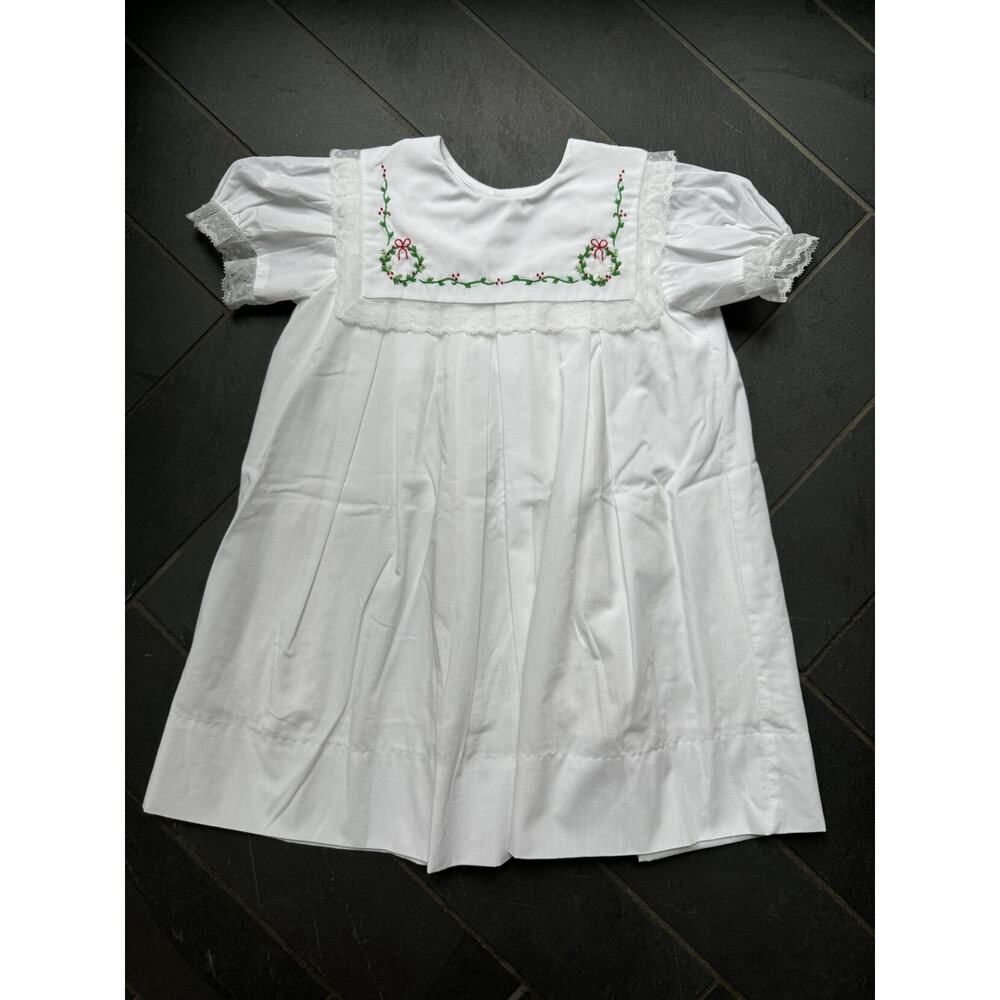 Lullaby Set Heirloom Wreath Christmas Dress 3T